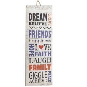 Inspirational Wall Art with Multicolor Text